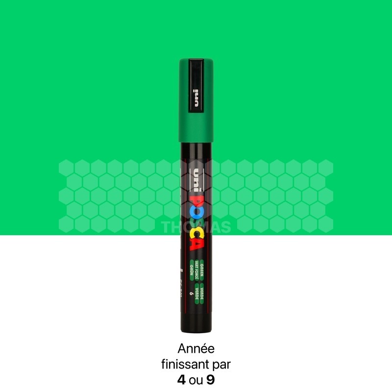 Stylo marqueur Posca de couleur verte pour marquage de reine