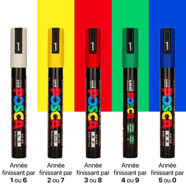 Stylo marqueur Posca de couleur blanche pour marquage de reine