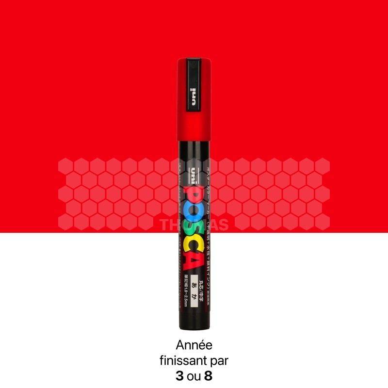 Stylo marqueur Posca de couleur rouge pour marquage de reine