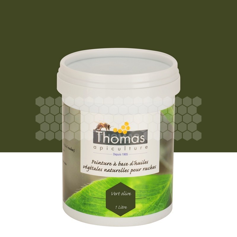 Peinture de protection aux huiles végétales Thomas® 1 L - Vert olive