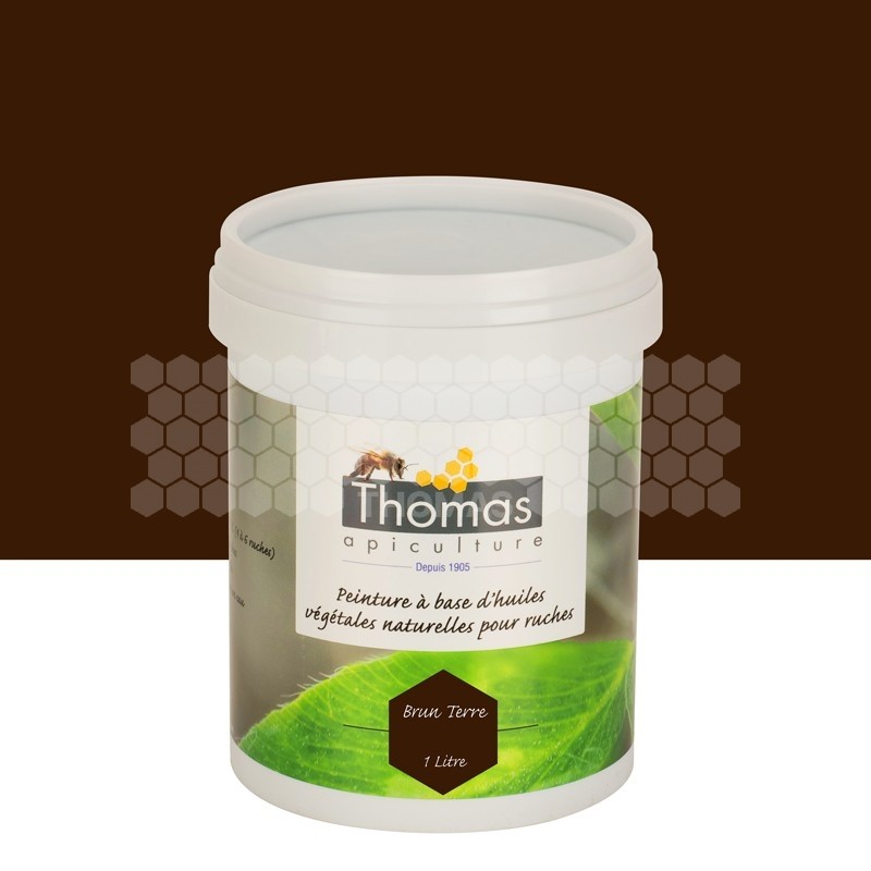 Peinture de protection aux huiles végétales Thomas® 1 L - Brun terre