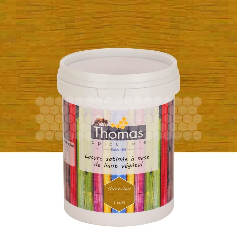 Lasure de protection satinée végétale Thomas® 1 L - Chêne clair