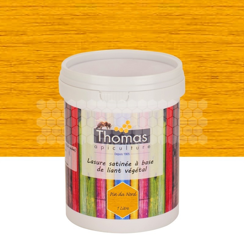 Lasure de protection satinée végétale Thomas® 1 L - Pin du nord