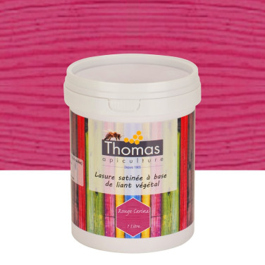 Lasure de protection satinée végétale Thomas® 1 L - Rouge carina