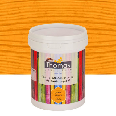Lasure de protection satinée végétale Thomas® 1 L - Jaune abricot