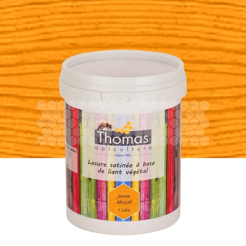 Lasure de protection satinée végétale Thomas® 1 L - Jaune abricot