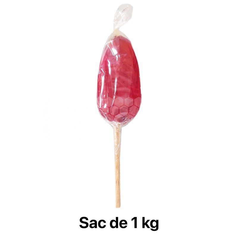 Sucettes au miel framboise (sac de 1 kg)