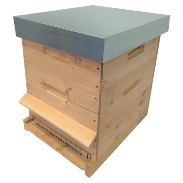 Ruche mi-bois Dadant 10 cadres Passion Essencia® avec toit plat brut