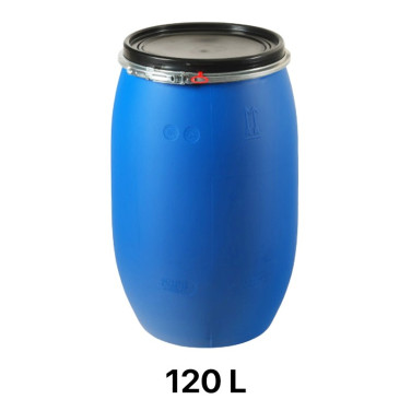 Fût à miel plastique bleu - 120 L - 150 kg