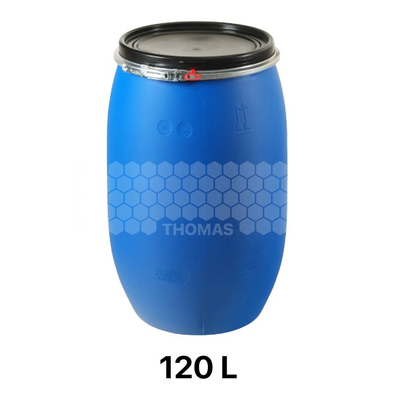 Fût à miel plastique bleu - 120 L - 150 kg