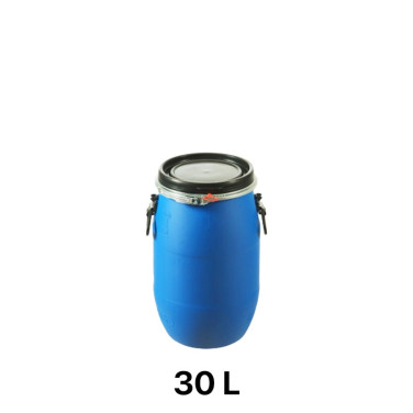 Fût à miel plastique bleu - 30 L - 40 kg