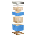 Ruche complète bleue Dadant 10 cadres Pribois® (avec cadres)