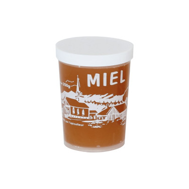 Pot plastique blanc transparent Tepp "Miel" 250 g (avec capsule)
