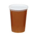 Pot plastique blanc transparent Tepp vierge 500 g (avec capsule)