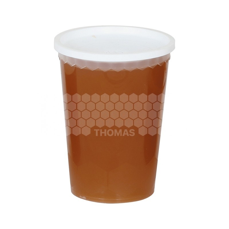 Pot plastique blanc transparent Tepp vierge 500 g (avec capsule)