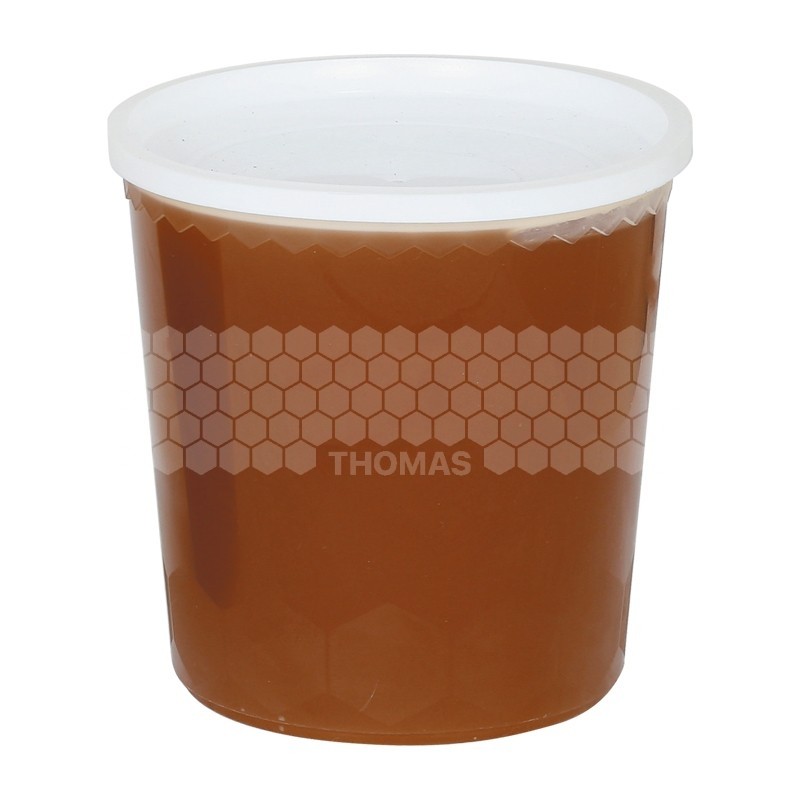 Pot plastique blanc transparent Tepp vierge 1 kg (avec capsule)