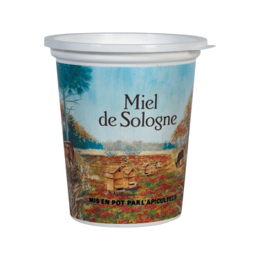 Pot plastique couleur opaque"Sologne" 500 g (avec capsule)