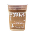 Pot blanc plastique transparent inviolable "Miel" 500 g Nicot®