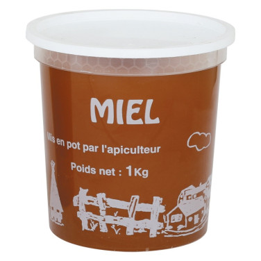 POT PLASTIQUE SIM KG IMPRESSION BLANCHE TRANSPARENT