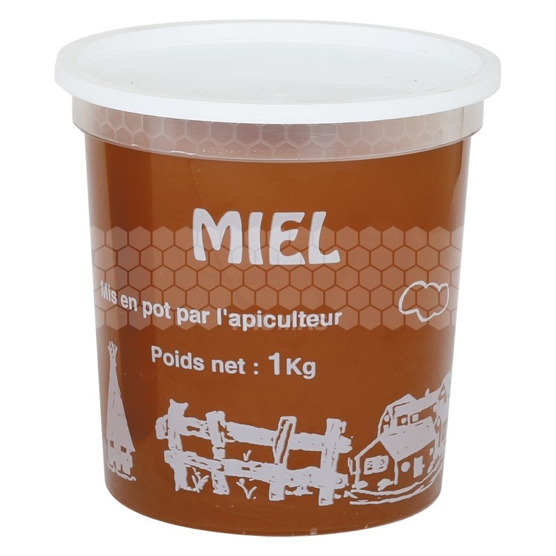 POT PLASTIQUE SIM KG IMPRESSION BLANCHE TRANSPARENT