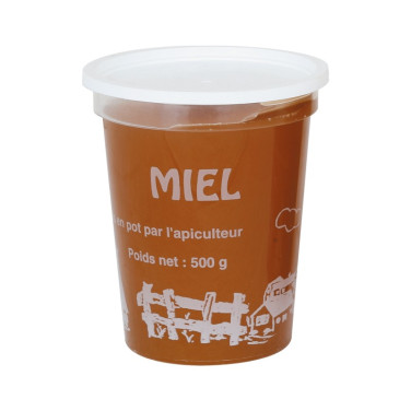 POTS EN PLASTIQUE "SIM" TRANSPARENTS - IMPRESSION BLANCHE