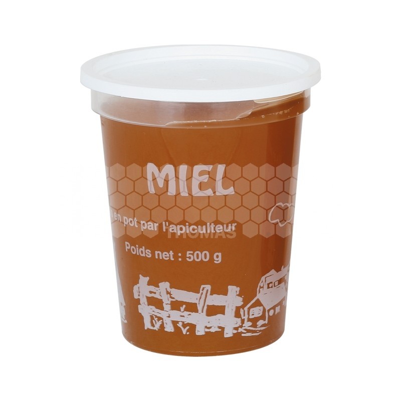 POTS EN PLASTIQUE "SIM" TRANSPARENTS - IMPRESSION BLANCHE
