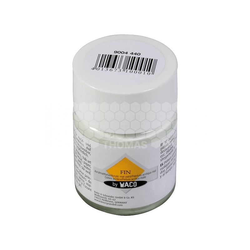 Peinture acrylique pour bougie - couleur blanche mate (pot 50 ml)