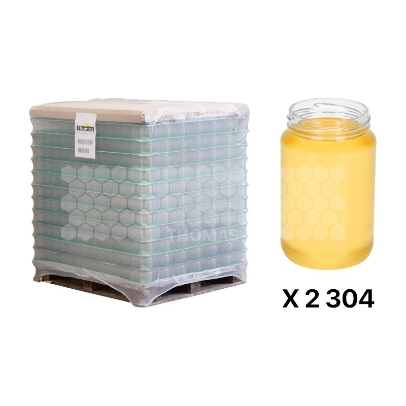 Pots verre Normal 500 g TO 63 (palette de 2304 pièces, sans capsules)