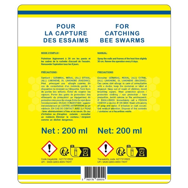 Attire-essaims Charme Abeilles Thomas (vaporisateur sans gaz 200 ml)
