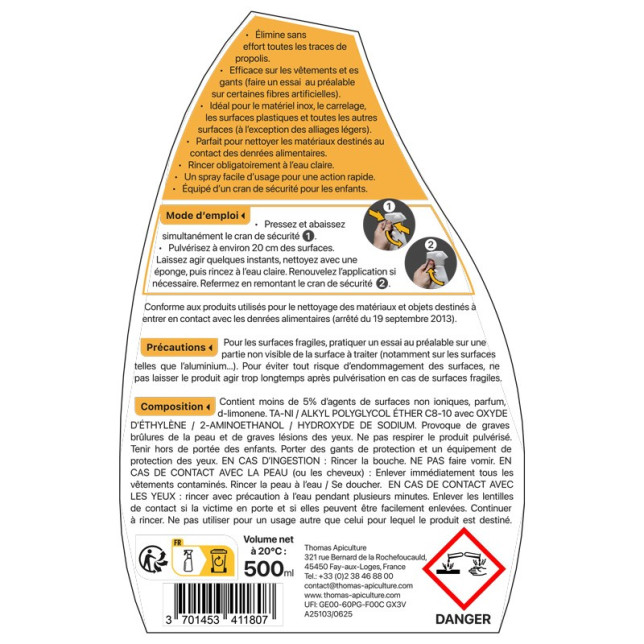 API CLEAN SPRAY DESINCRUSTANT PROPOLIS (500ml)