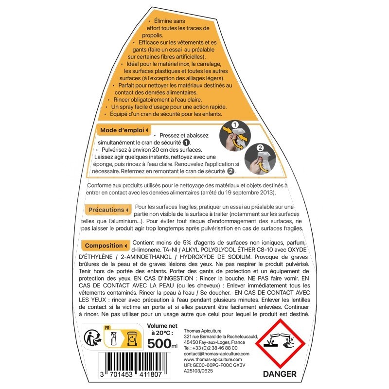 API CLEAN SPRAY DESINCRUSTANT PROPOLIS (500ml)