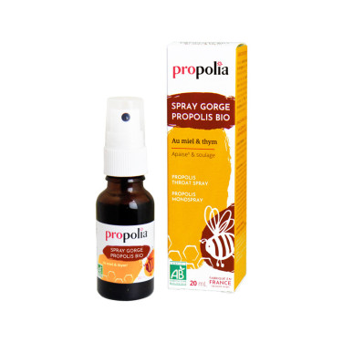 Spray gorge Bio - Propolis, Miel & Thym Propolia® (flacon 20 ml)
