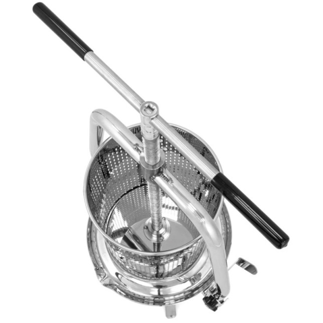 Pressoir à opercules 14 L tout inox cage et cliquet haute resistance