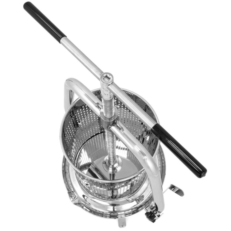 Pressoir à opercules 14 L tout inox cage et cliquet haute resistance