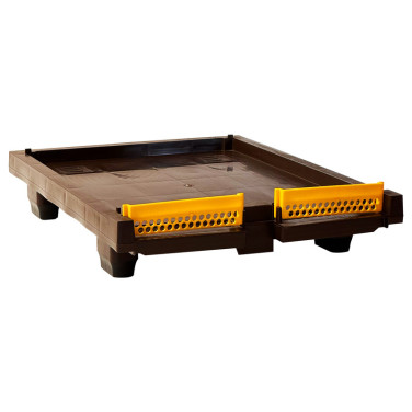 Plateau de fond non aéré Dadant Langstroth 50,5 x 41 cm avec 2 portes