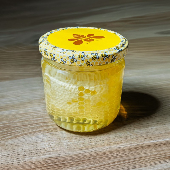 Plateau de récolte miel en rayon pour 12 pots en verre Ø 9 cm