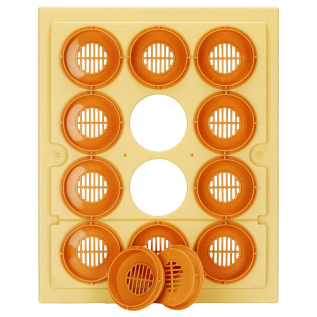 Plateau de récolte miel en rayon pour 12 pots en verre Ø 9 cm