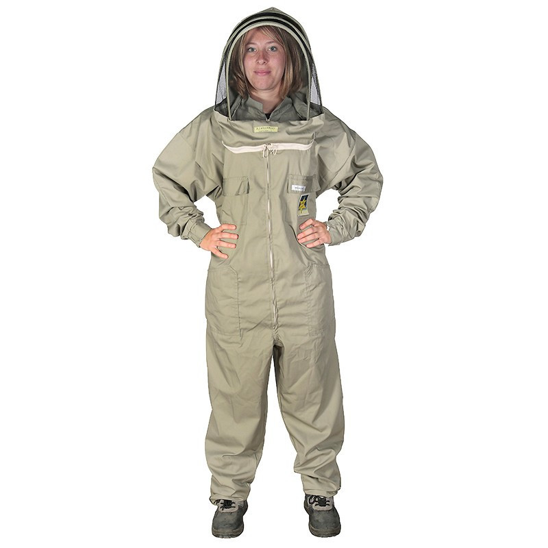 Combinaison d'apiculteur premium avec cagoule Sherriff (couleur Kaki)