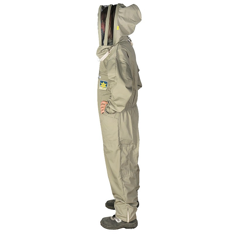 Combinaison d'apiculteur premium avec cagoule Sherriff (couleur Kaki)