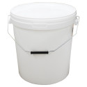 Tonnelet plastique blanc 40 à 45 kg anse métal (couvercle inclus)
