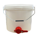 Maturateur PVC 20 kg avec anse métal et robinet plastique alimentaire