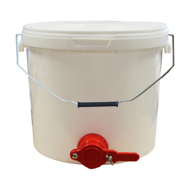 Maturateur PVC 20 kg avec anse métal et robinet plastique alimentaire