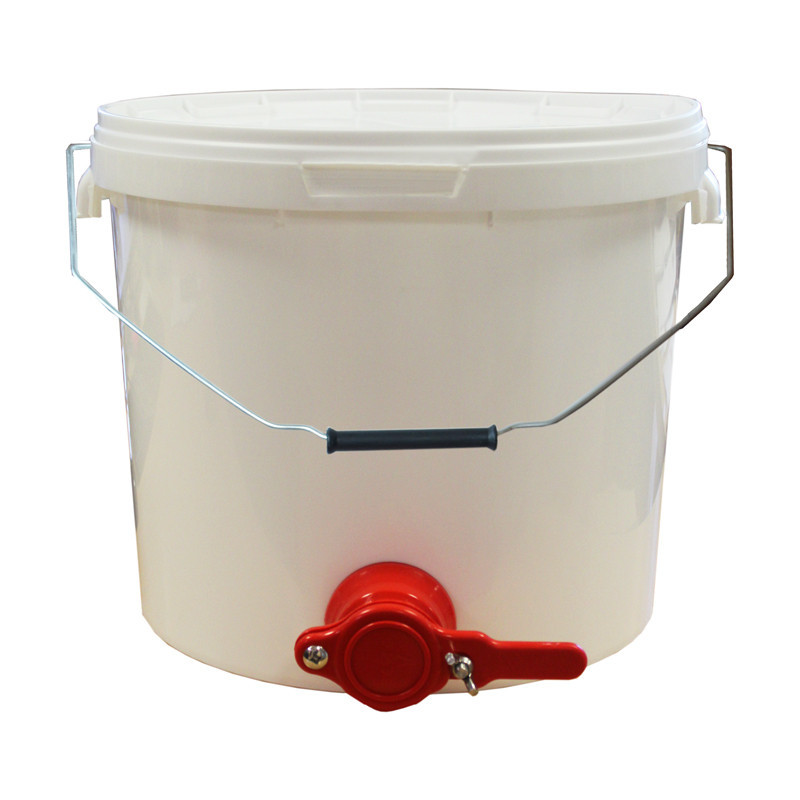 Maturateur PVC 20 kg avec anse métal et robinet plastique alimentaire