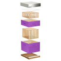 Ruche complète violette Dadant 10 cadres Pribois (avec cadres)