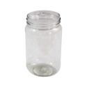 Pot plastique transparent rond PET 500 g TO 63 TEPP (sans capsule)