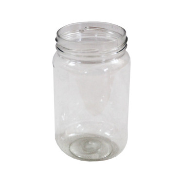 Pot plastique transparent rond PET 500 g TO 63 TEPP (sans capsule)