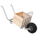 Brouette de transport pour ruches et hausses (non peinte, roue large)
