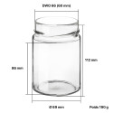 Pots verre Jupe Haute 435 g 327 ml DWO 66 - pack 12 pots seuls