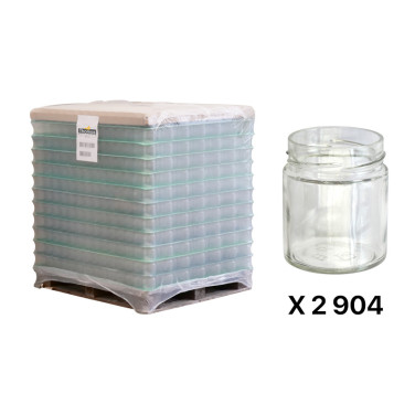 Pots verre Jupe Haute 250 g 225 ml DWO 66 - palette 2904 pots seuls