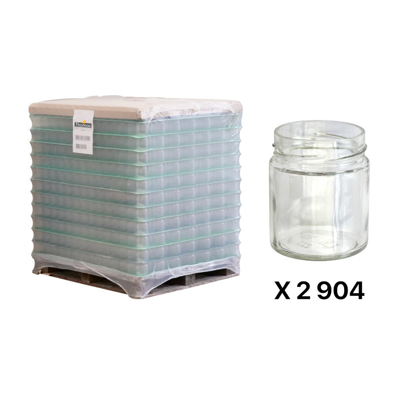 Pots verre Jupe Haute 250 g 225 ml DWO 66 - palette 2904 pots seuls